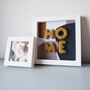 Box Frame 'HOME' And Abstract Print, thumbnail 1 of 6