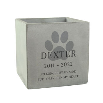 Personalised Pet Memorial Sympathy Plant Pot, 4 of 4