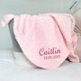 Personalised Pink Waffle Baby Wrap, thumbnail 3 of 6