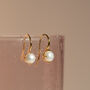 Pearl Drop Earrings In Sterling Silver, thumbnail 1 of 9