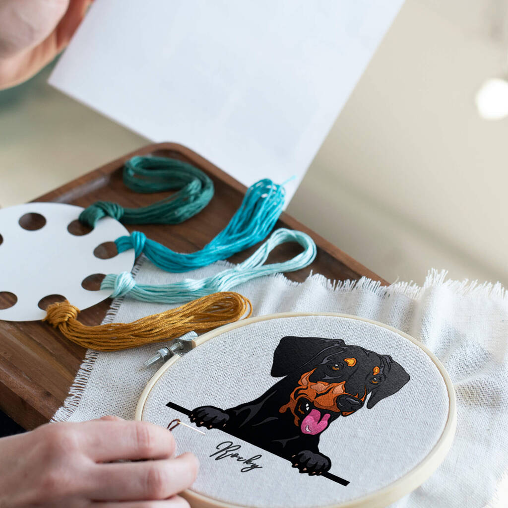 Personalised 'Dog Portrait' Embroidery Kit, 1 of 4