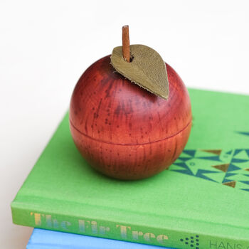 Personalised Secret Message Wooden Apple For Teacher, 2 of 3