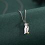 Sterling Silver Puffin Bird Pendant Necklace, thumbnail 1 of 10