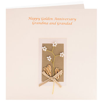 Golden Wedding Anniversary Card Personalised, 3 of 3