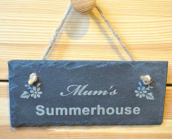 Personalised Summerhouse Slate Sign, 3 of 4