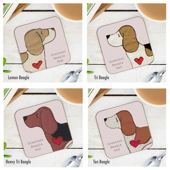 Beagle Dog Parent Coaster Gift, 4 of 5