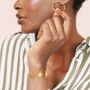 Hammered Sun Chain Bracelet In Gold Plating, thumbnail 3 of 4