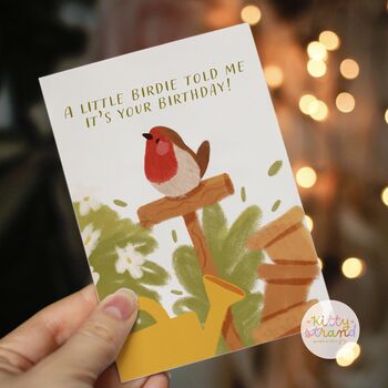 Birthday Card: Bird Themed Card For A Garden Lover, 6 of 6