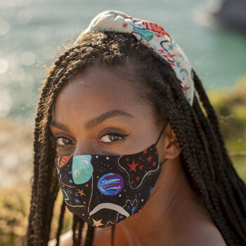 Zion Print Silk Face Mask, 9 of 9