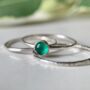 Green Onyx Skinny Stacking Ring Set, thumbnail 1 of 5