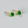Sterling Silver Green Crystal Stud Earrings, thumbnail 5 of 6