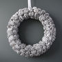 White Frosted Large Pinecone Wreath, thumbnail 2 of 2