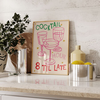 Cocktail Hour Eight Til Late Print, 3 of 3