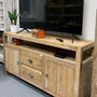 Handmade Wooden Tv Media Stand With Storage, thumbnail 5 of 6