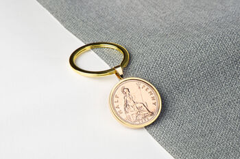 1936 90th Birthday Half Penny Coin Keyring, 2 of 5