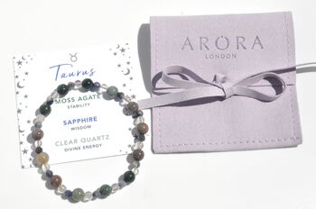 Taurus Zodiac Crystal Bracelet Birthday Gift For Her, 6 of 7