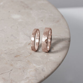 Brushed Hammered 9ct/18ct Gold Ring, 3 of 6