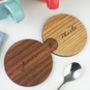 Set Of Two Personalised Wood Interlocking Coasters, thumbnail 2 of 7