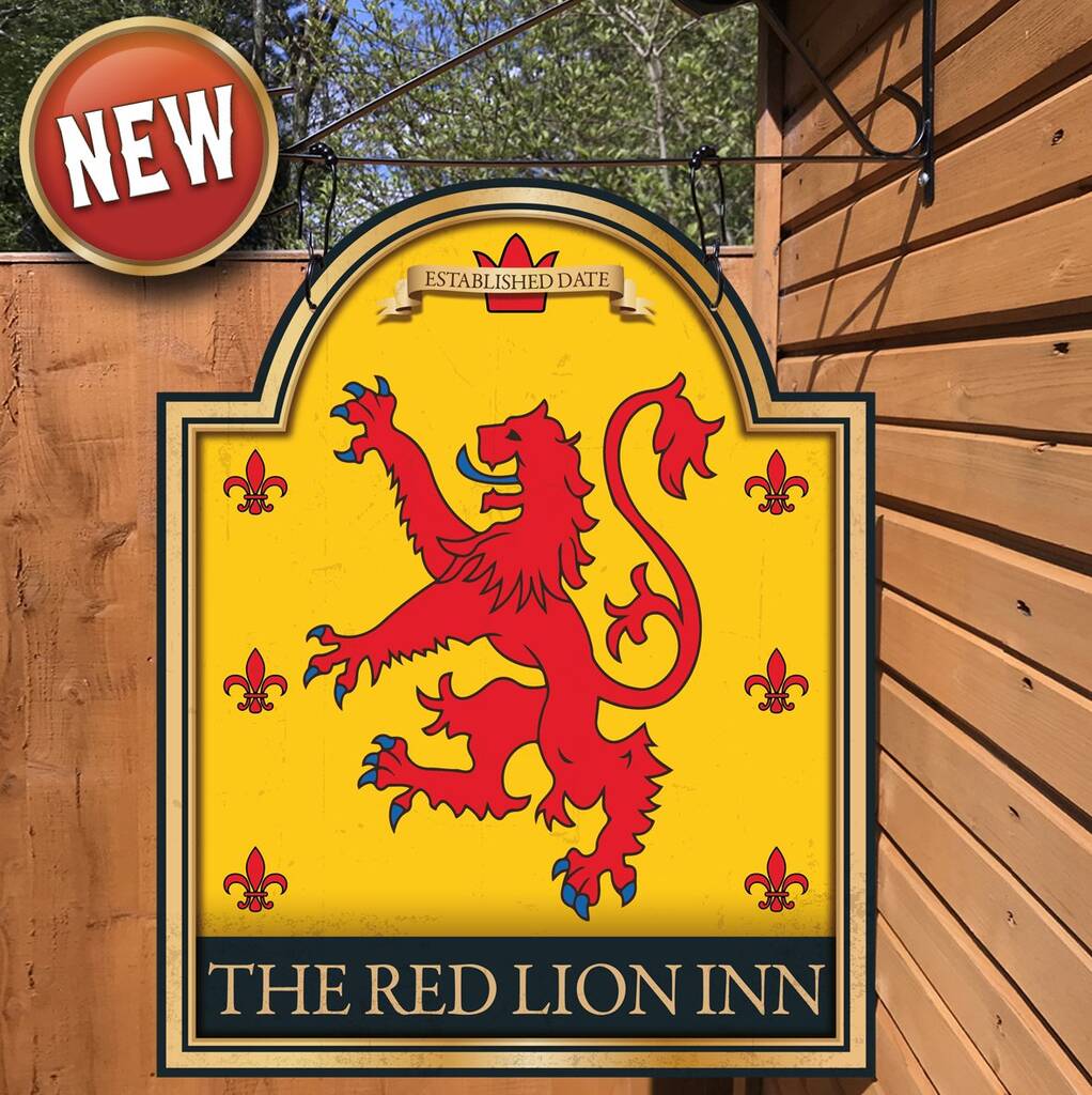 The Red Lion. Personalised Bar Sign, 1 of 9