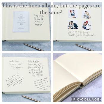 Personalised Landscape Leather Wedding Guest Book, 5 of 9