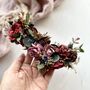 Mauve, Burgundy And Dusty Pink Floral Hair Vine, thumbnail 5 of 8