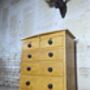 Late 1800s Antique Pine Maple Chest Drawers, thumbnail 4 of 5