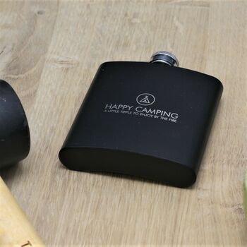 Personalised Stainless Steel Hip Flask, 4 of 8