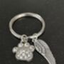 Pet Memorial Bereavement Personalised Keyring, thumbnail 1 of 3