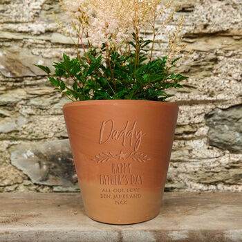 Personalised Fathers Day Pot For Dad With Eco Compost, 2 of 5