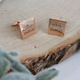 Personalised Rose Gold Plated Cufflinks, thumbnail 6 of 7