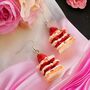 Strawberry Cheesecake Earrings Gift, thumbnail 4 of 6