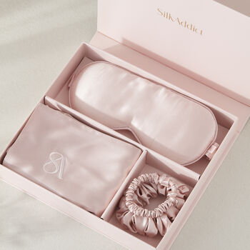 Silk Addict 100% Mulberry Silk Pale Pink Gift Set, 4 of 7