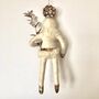 Spun Cotton Christmas Decoration Gold Twig Girl, thumbnail 6 of 6