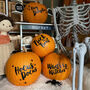 Set Of Three Halloween Pumpkin Stickers, thumbnail 1 of 9