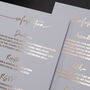 White And Gold Foil Wedding Information Card, thumbnail 3 of 9