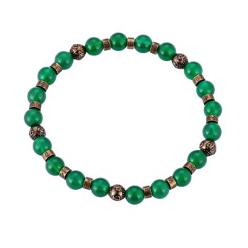 Vintage Styled Green Bead Adjustable Bracelet For Men, 6 of 6