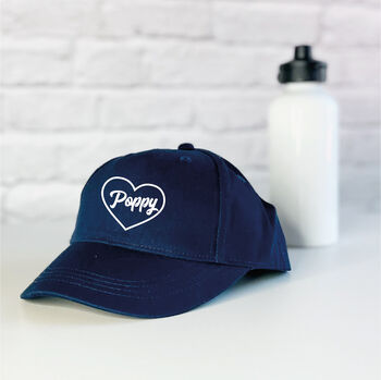 Girls Personalised Cap With Heart, 4 of 7