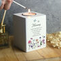 Personalised Wild Flowers Tealight Holder For Mum, thumbnail 1 of 3