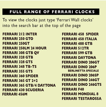 Hand Made Ferrari 250 Gt Pininfarina Red Speedo Wall Clock, 2 of 5