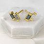Gold Vermeil Stud Earrings London And Blue Topaz, thumbnail 3 of 4