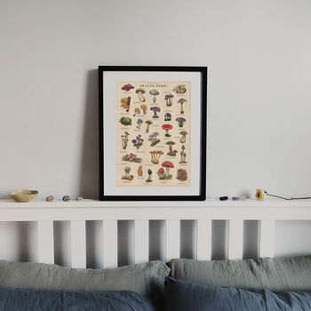 Vintage Gold Mushroom Print, 4 of 8