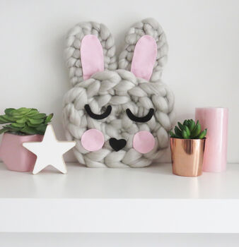 Bunny Rabbit Chunky Knit Nursery Decor, 7 of 8