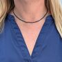 Lapis Lazuli Skinny Gemstone Beaded Necklace, thumbnail 2 of 6