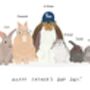 Personalised Rabbit Fathers Day Print, thumbnail 2 of 2