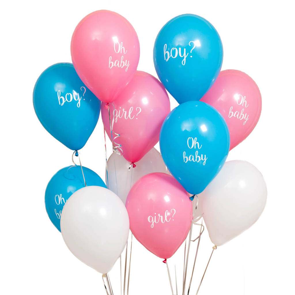 Gender Reveal Pop Giant Confetti Balloon By Bubblegum Balloons