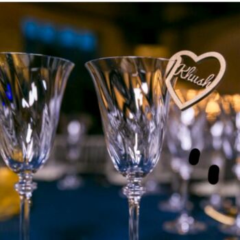 Personalised Glass Charms Wedding Place Setting, 2 of 7