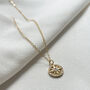 18k Gold Cz Compass Necklace, thumbnail 1 of 3