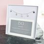 50th Birthday Sterling Silver Five Star Charm Bracelet, thumbnail 1 of 4