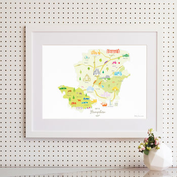 Map Of Hampshire Art Print, 5 of 8