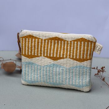 Handwoven Wash Bag Makeup Bag Zip Pouch, 8 of 12